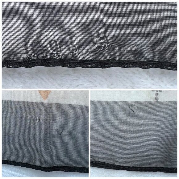 Echo Italy Sheer Square Scarf Geometric Black Orange Pink - Picture 7 of 7